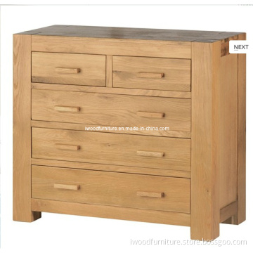 Oak 2 Over 3 Chest of Drawers